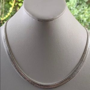 Napier Flat Chain Vintage Silver Tone Necklace